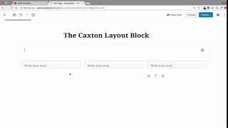 The Caxton Layout Block for WordPress Gutenberg Editor