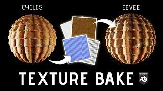 Blender Bake Textures for EEVEE, Unity or Unreal [Material Displacement in EEVEE]