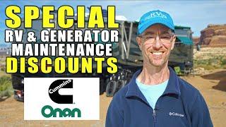 RV Maintenance & Repair - Cummins & Onan Generator Service Discounts