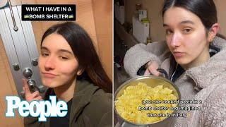 Ukrainian Woman Documents What Her Family Cooks and Eats Inside Bomb Shelter via Tik Tok | PEOPLE