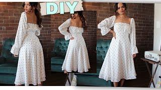 DIY VESTIDO MÍDI MANGA BUFANTE