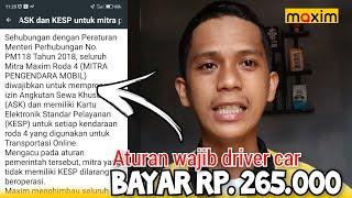 ATURAN BUAT DRIVER CAR MAXIM • cara memahami informasinya