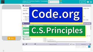 Code.org Lesson 9.2 Functions Explore/Investigate | Answer Tutorial | Unit 4 CS Principles