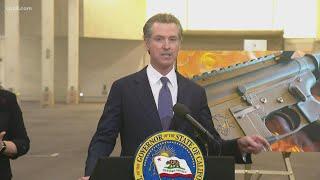 Newsom talks about gun laws in California