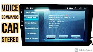 Android car stereo with voice commands features | voice command in car | voice command android