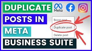 How To Duplicate Facebook Posts / Instagram Posts In Meta Business Suite? [in 2024]
