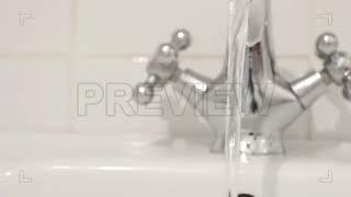 Silver Faucet Stock Video