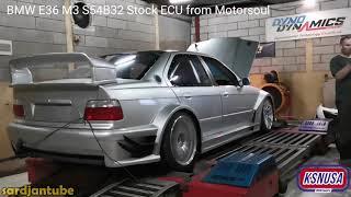 Dyno pull BMW E36 M3 - S54B32 Stock ECU