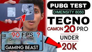 Tecno Camon 20 Pro PUBG Test: DIMENSITY 8050, 90FPS, Best Gaming Smartphone at ₹20k Result is OP