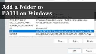 How to add a folder to PATH on Windows