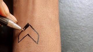 simple and atractive arrow tattoo#short #art #shortvideo #tattoo #painting