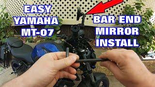 How to Install Yamaha MT-07 Bar End Mirrors Using Rhinomoto Adapters Easy.