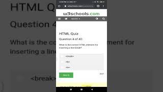 Html Quiz in w3schools website (NCS song)