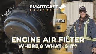 He Shows YOU Where The Engine Air Filter Is On An Excavator - John Deere 35G