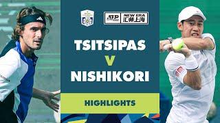 Stefanos Tsitsipas vs Kei Nishikori Highlights | Rolex Shanghai Masters 2024