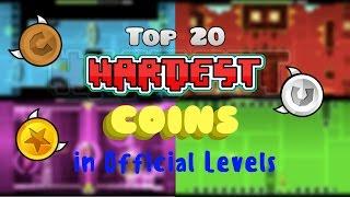 Geometry Dash: Top 20 HARDEST COINS in Official Levels