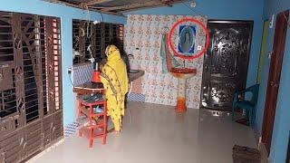 Real Ghost attack when girl making juice