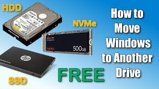 How to Migrate Windows to Another Drive\HDD - SSD - NVMe\Clone Windows 11,10,8.1 and 7.️The Free