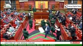 Drama in Parliament as an MP Protest Against Finance Bill 2024 on the Floor of the House!