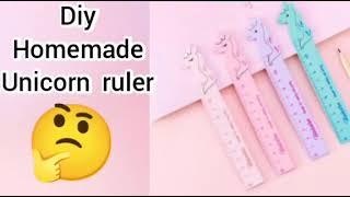 Diy homemade unicorn ruler ️ by Fidha