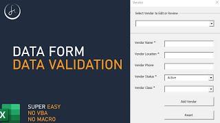 How to Apply Data Validation to Data Form | Data Validation in Data Form