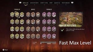 Horizon Zero Dawn: Power Leveling Run - 130 000 EXP in 25 Minutes (Fastest Way to Max lvl)
