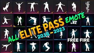 FREE FIRE ALL ELITE PASS EMOTE || FREE FIRE SEASON 1 TO 55 ALL ELITE PASS EMOTE || ELITE PASS EMOTE