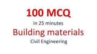 Building Material 100 MCQ