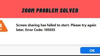 screen sharing has failed to start please try again later error code 1050 35 Problem Solved