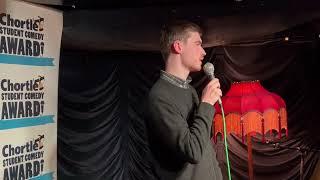 James Hazell at the first London heat of the Chortle Student Comedy Award 2024