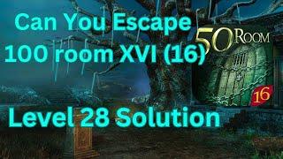 Can you escape the 100 room 16 Level 28 Solution