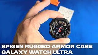 Galaxy Watch Ultra case: Spigen Rugged Armor Unboxing & Review + Screen Protector Guide!