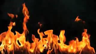 Winter fire background without sound