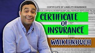 Certificate of Insurance Walkthrough