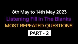 PTE Listening Fill In The Blanks (Part-2) May 2023 Exam prediction | BEATthePTE max, BEATthePTE #pte