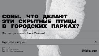 «Совы. Что делают эти скрытные птицы в городских парках?» Лекция орнитолога Анны Евсеевой