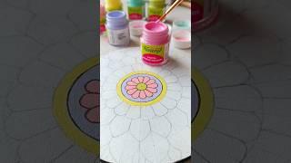 Mandala on MDF board | Pastel Acrylic Paints #artsyjayas #mandalaart #shorts