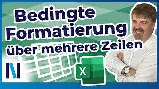 Excel 2019: So erstellst Du bedingte Formatierungen über Zeilen hinweg mit Formeln!