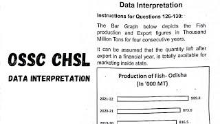 OSSC CHSL Data Interpretation Complete Solution || Unofficial Answer Key