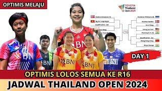 JADWAL BABAK 32 BESAR THAILAND OPEN 2024 DAN HEAD TO HEAD PEMAIN~START 09.00 WIB