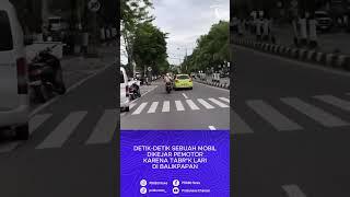 Detik-Detik Sebuah Mobil Dikejar Pemotor Karena Tabr*k Lari Di Balikpapan.