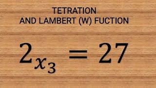 Tetration and Lambert W function. Special Equations.