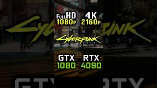 Cyberpunk 2077 - GTX 1080 - 1080p vs RTX 4090 - 2160p