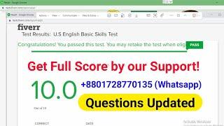 Fiverr English Test answers 2023 /Fiverr English Skill Test