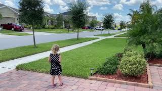 Excited Granddaughter seeing grandparents after 3 months