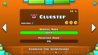 Geometry Dash - "Clubstep" 100% (3 coins) Complete (Piano Version)