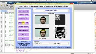 Face Emotion and Gender Recognition Using Image Processing Matlab Project Source Code IEEE Project