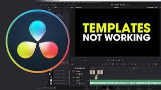 How to Fix Davinci Resolve 19 Templates Showing a Black Screen.