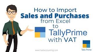 How to Import Data From Excel To Tally Prime | Import Sales and Purchases with VAT