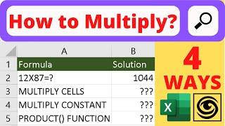 4 Excel Multiplication Methods you should know! (Save Time @ Work) // How to multiply in Excel 2021?